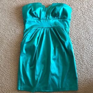 *4 for $15* Strapless Teal Dress w/Pockets